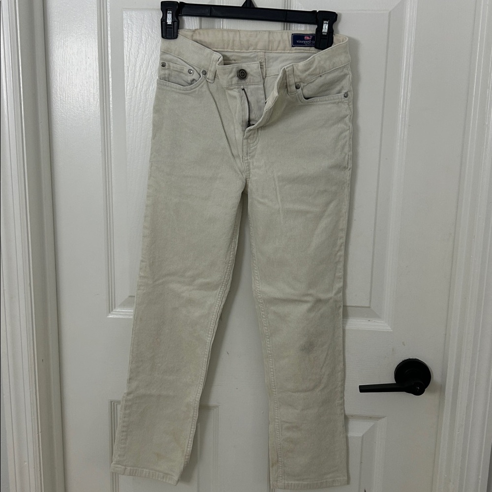 Vineyard Vines Cream Corduroy Pants